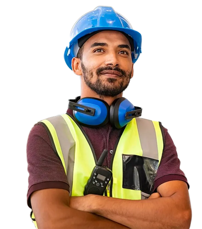 Construction Worker Standing Confidently