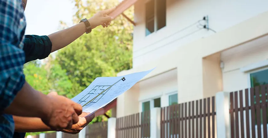 Inspection Worker Inspecting Home